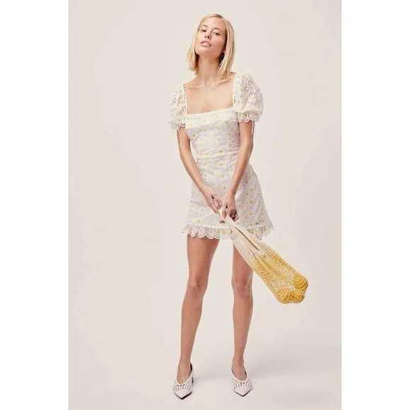 For Love And Lemons Brulee Daisy Mini Dress - Picture 4 of 10